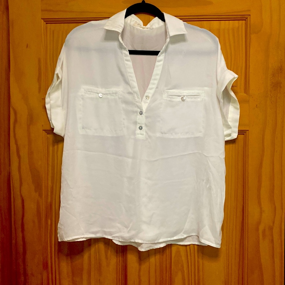 Sheer white blouse